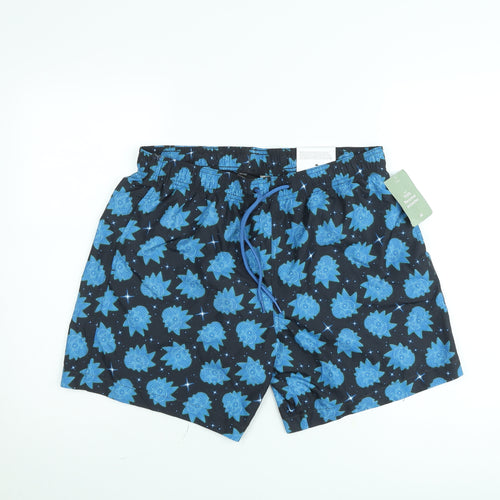 H&M Mens Blue Cartoon Network Swim Shorts L Quick Dry