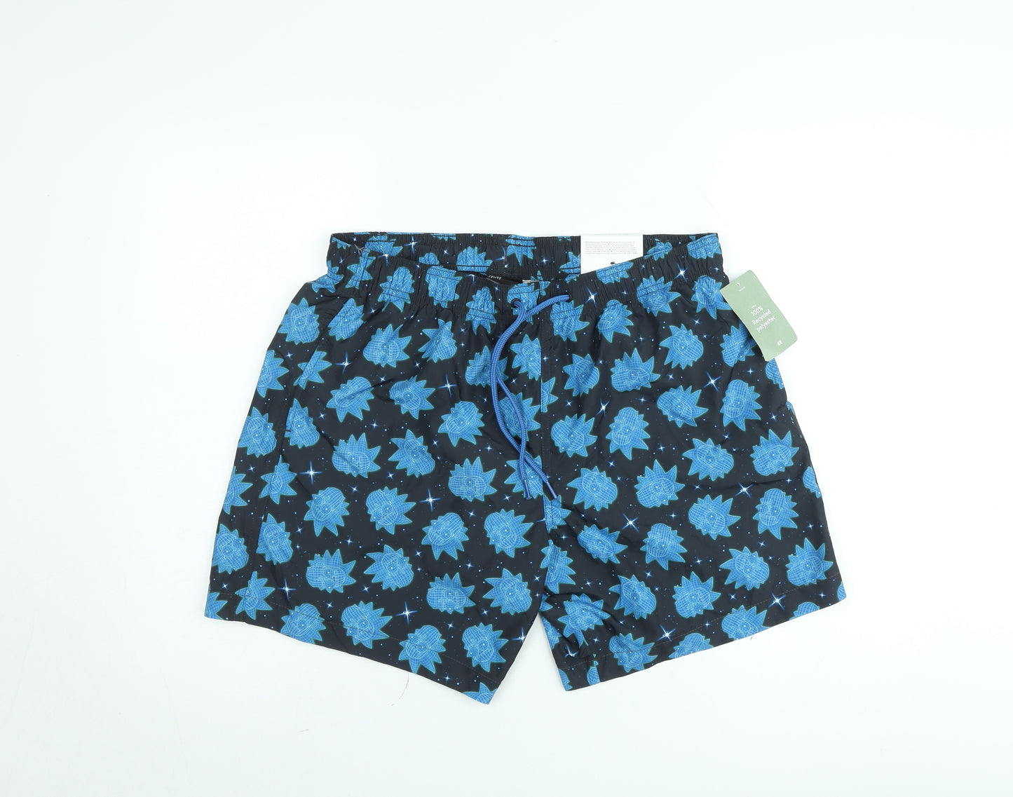 H&M Mens Blue Cartoon Network Swim Shorts L Quick Dry