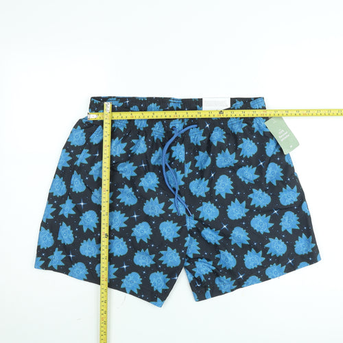 H&M Mens Blue Cartoon Network Swim Shorts L Quick Dry
