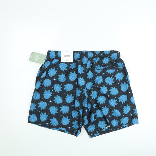 H&M Mens Blue Cartoon Network Swim Shorts L Quick Dry