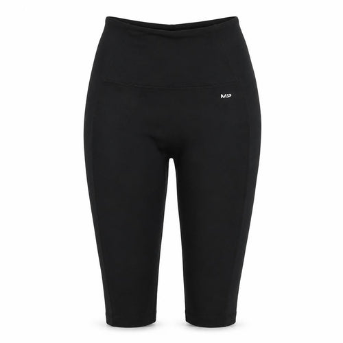 MP Women's Black Medium Capri Leggings Polyester Blend Stretch Activewear