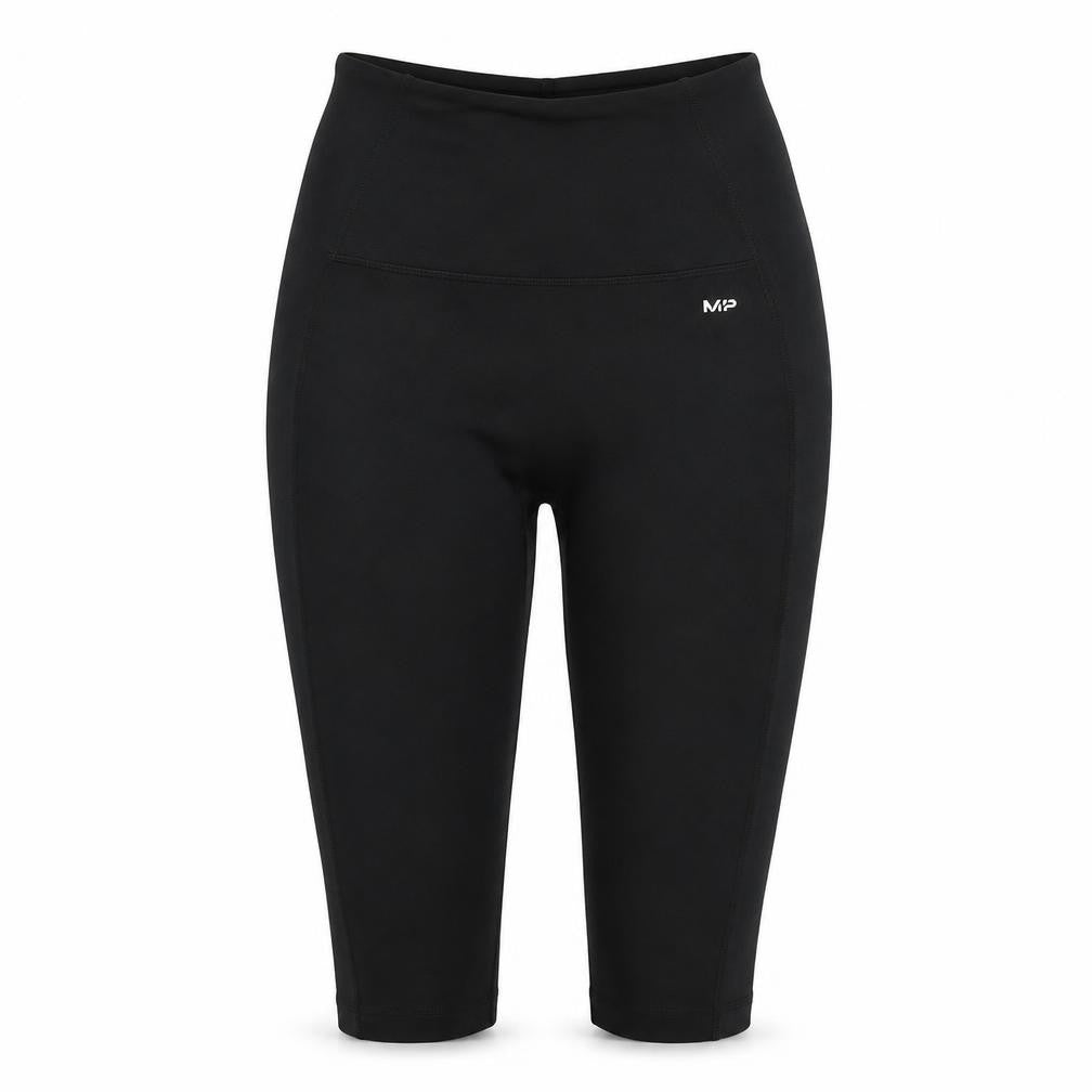 MP Women's Black Medium Capri Leggings Polyester Blend Stretch Activewear