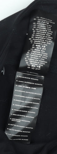 MP Women's Black Medium Capri Leggings Polyester Blend Stretch Activewear