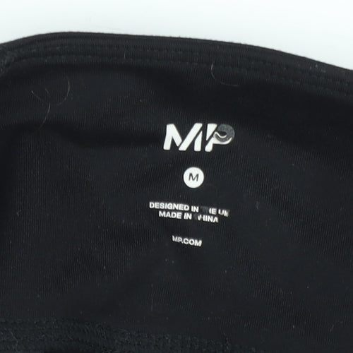 MP Women's Black Medium Capri Leggings Polyester Blend Stretch Activewear