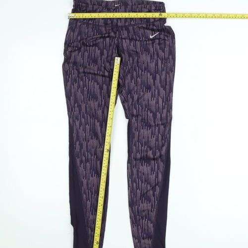 Nike Women's Purple Dri-FIT Running Leggings Size S