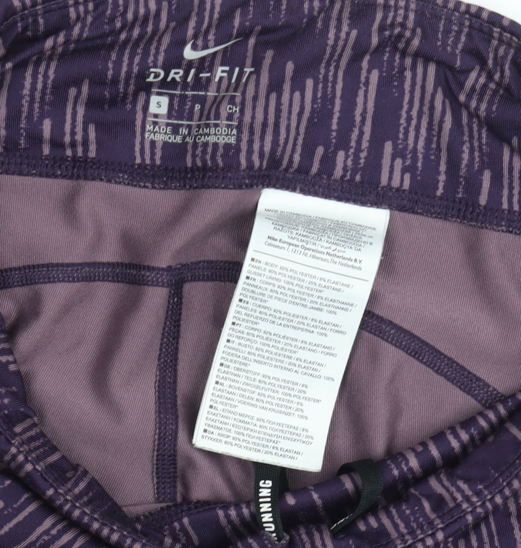 Nike Women's Purple Dri-FIT Running Leggings Size S