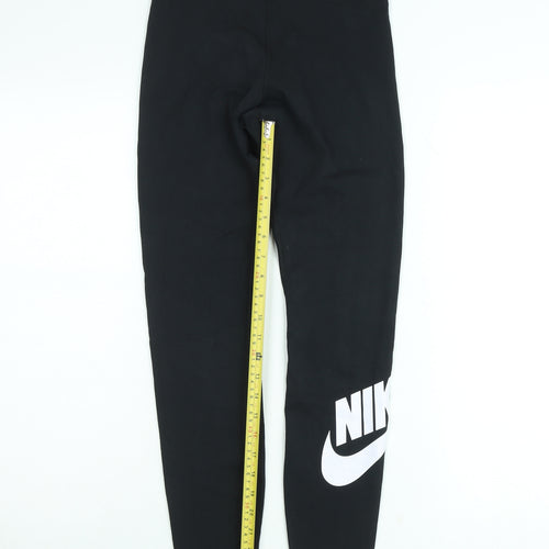 Nike Womens Black S Ankle Leggings High Rise Stretch Activewear