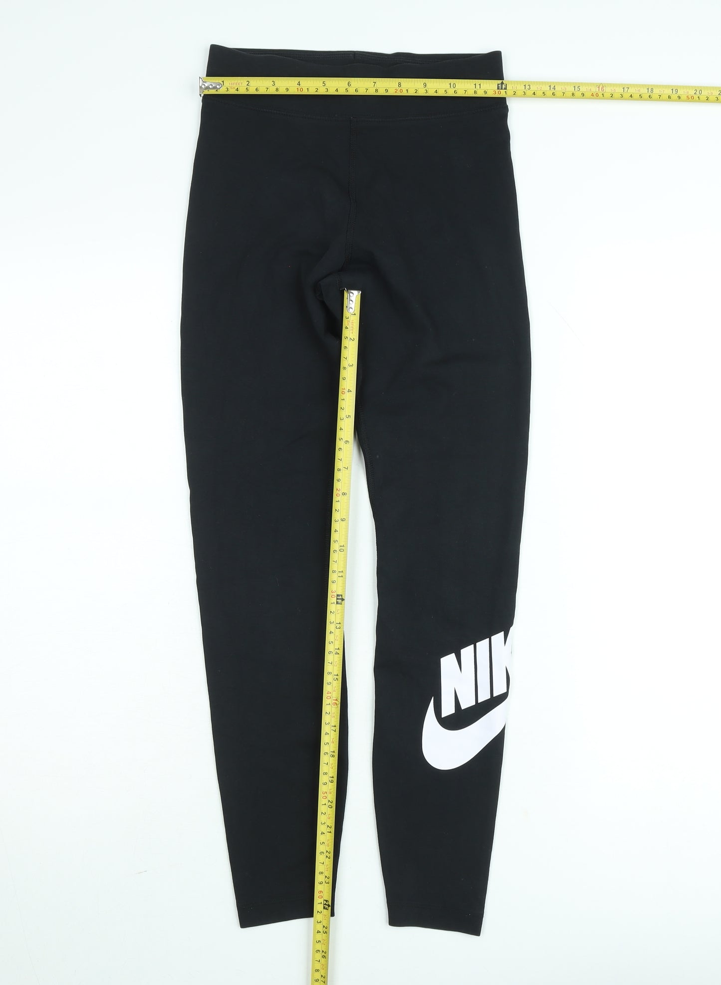 Nike Womens Black S Ankle Leggings High Rise Stretch Activewear