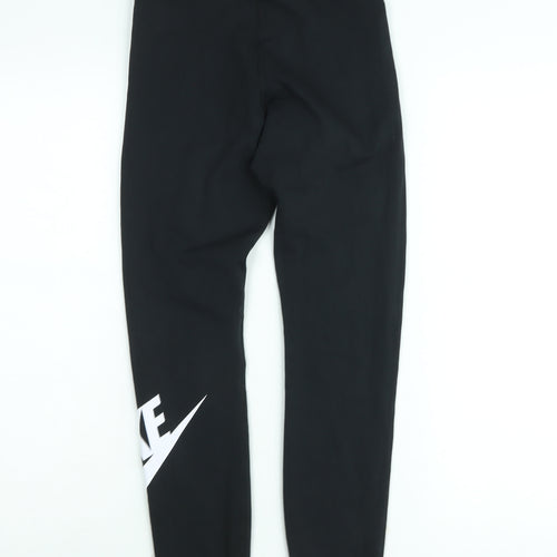 Nike Womens Black S Ankle Leggings High Rise Stretch Activewear
