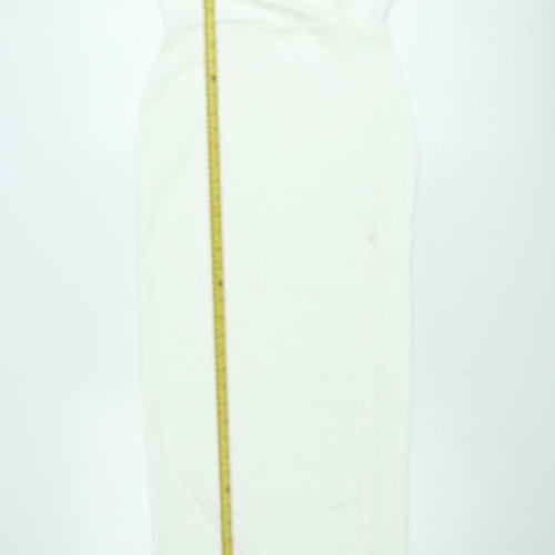 Boohoo Women White UK 8 One Shoulder Bodycon Midi Dress