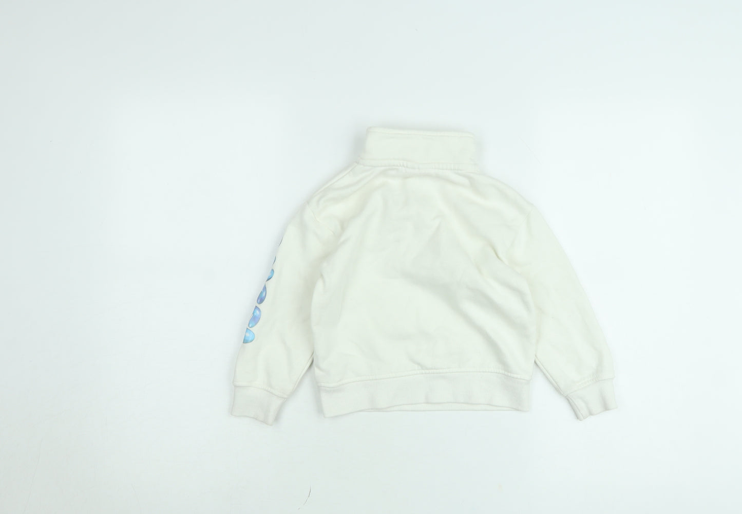 Disney Stitch Girls White 4-5 Years Half Zip Fleece Jumper by Primark