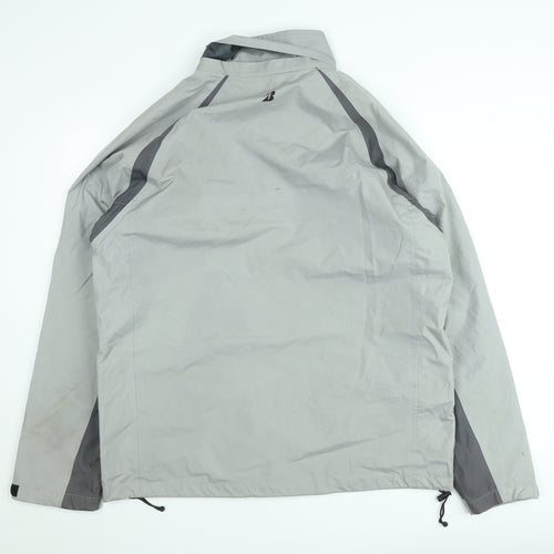 Bridgestone Men's Grey XL Windbreaker Jacket Lightweight Water Resistant