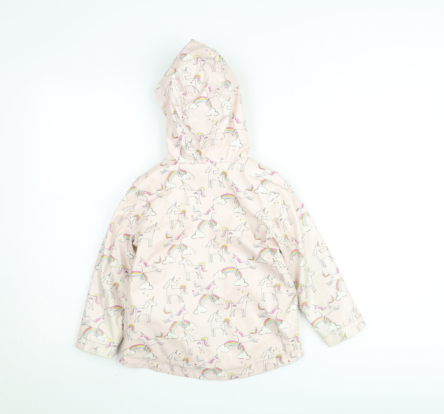 Marks and Spencer Girls Pink Unicorn Hooded Puffer Jacket 4-5 Years
