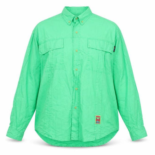 Paco Women’s Green Cotton Long Sleeve Button-Up Shirt M
