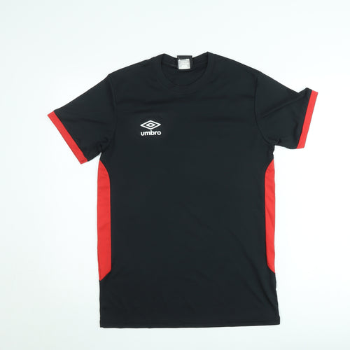 Umbro Men's Black & Red Sports T-Shirt Size S Lightweight Top