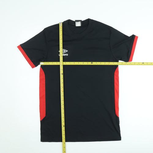 Umbro Men's Black & Red Sports T-Shirt Size S Lightweight Top
