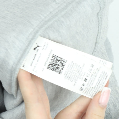 Puma Mens Grey XS Full Zip Hooded Athletic Hoodie