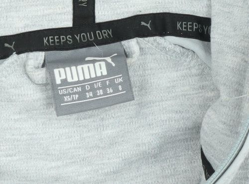 Puma Mens Grey XS Full Zip Hooded Athletic Hoodie