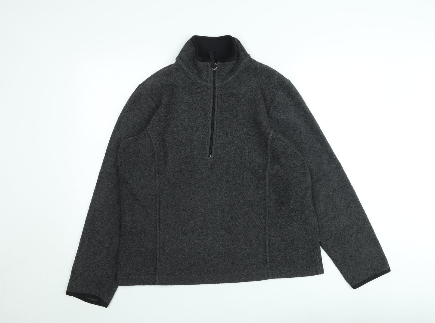Old Navy Men's Grey Fleece 1/2 Zip Pullover Sweatshirt L
