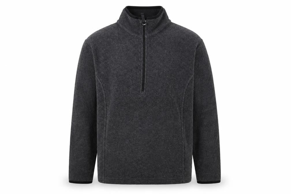 Front view of Old Navy Men's Grey Fleece 1/2 Zip Pullover Sweatshirt L