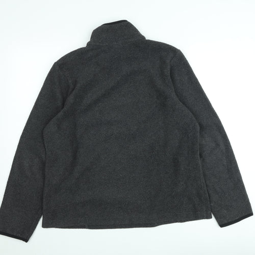Old Navy Men's Grey Fleece 1/2 Zip Pullover Sweatshirt L