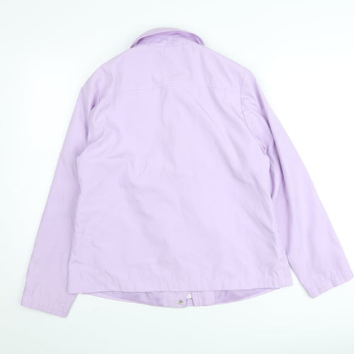 BM Collection Women's Purple Full Zip Mid-Length Jacket Size S
