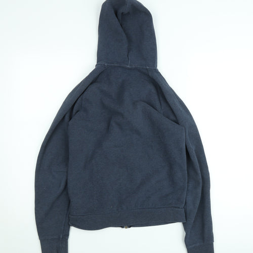 adidas Mens Blue XS Full Zip Hoodie Sports Fleece Sweatshirt