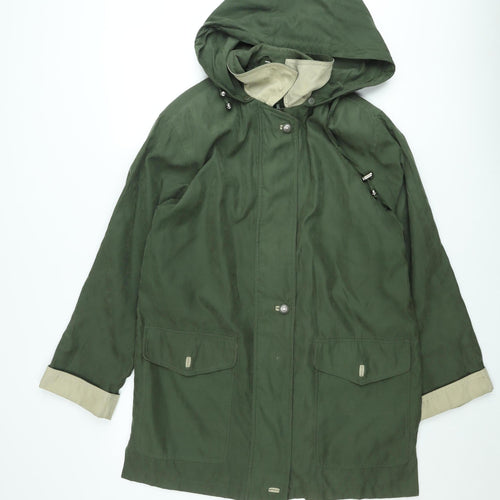 Nuage Micro Men's Green L Parka Jacket Hooded Water Resistant Outdoor Coat