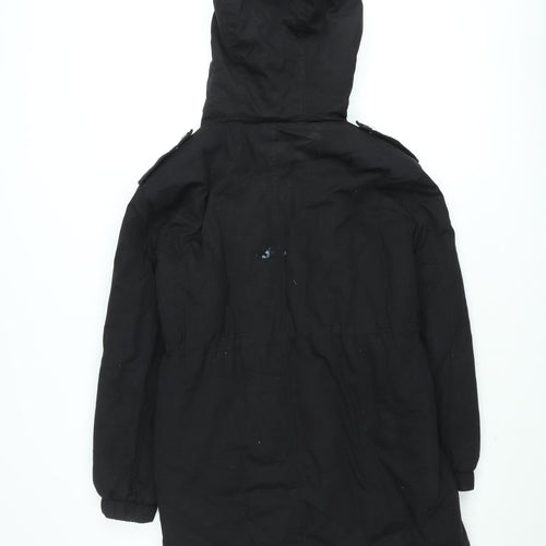 Boohoo Women’s Black Petite Size 8 Hooded Parka Jacket