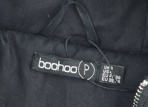 Boohoo Women’s Black Petite Size 8 Hooded Parka Jacket