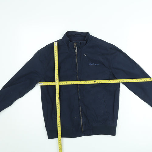 Ben Sherman Boys Blue Cotton Bomber Jacket 12-13 Years Full Zip Lined