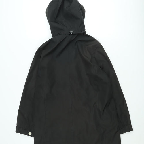 Wishwood Men's Black Hooded Waterproof Rain Jacket Size M