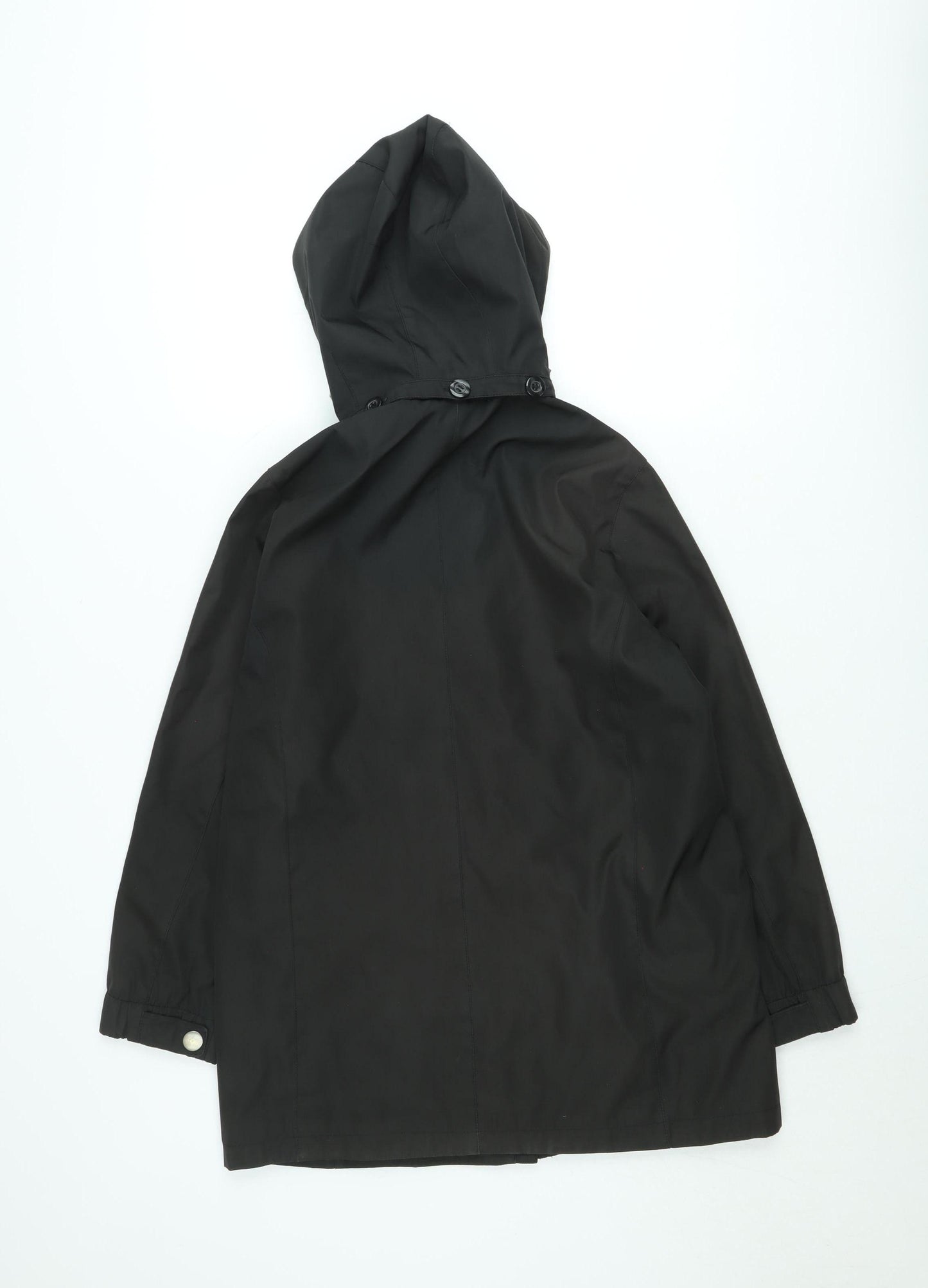 Wishwood Men's Black Hooded Waterproof Rain Jacket Size M