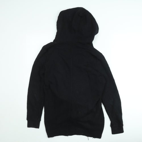 H&M Women’s Black Hooded Full Zip Knit Jumper Size S