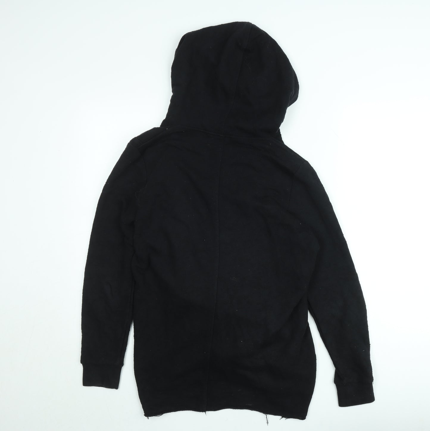 H&M Women’s Black Hooded Full Zip Knit Jumper Size S