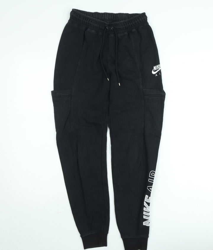 Nike Men's Black XS Fleece Jogger Sweatpants Tapered Fit