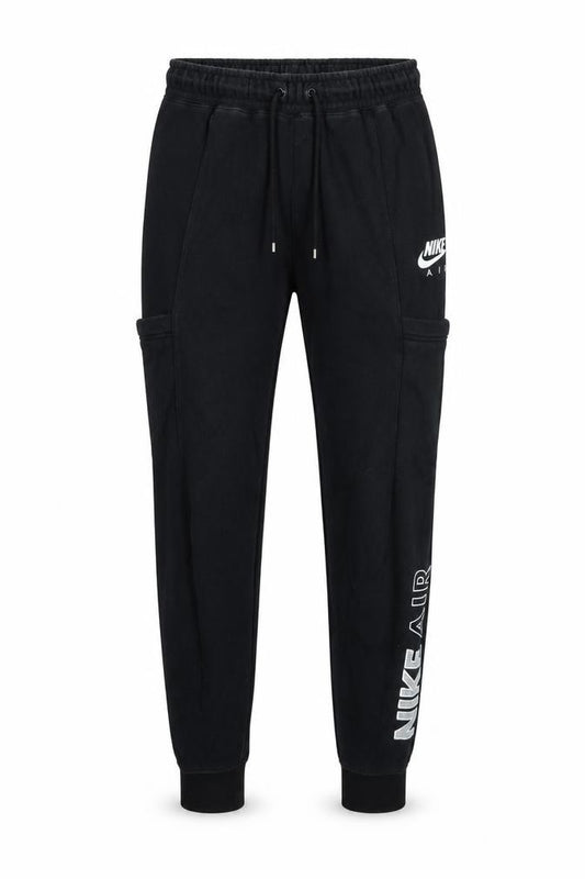 Front view of Nike Men's Black XS Fleece Jogger Sweatpants Tapered Fit