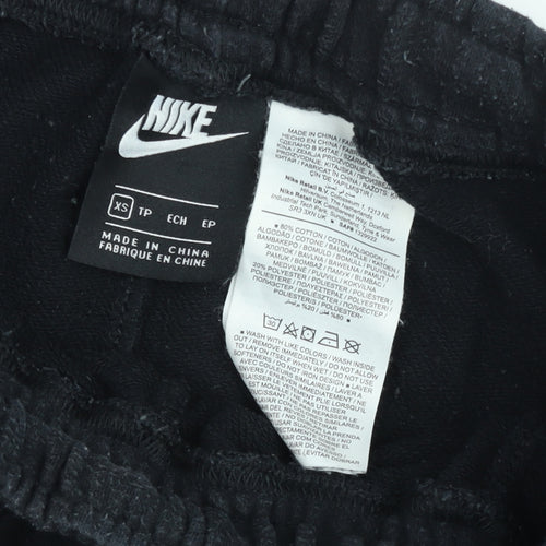 Nike Men's Black XS Fleece Jogger Sweatpants Tapered Fit