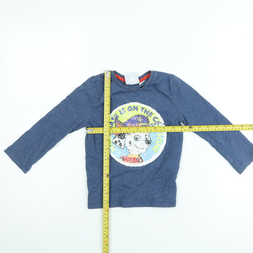 Nickelodeon PAW Patrol Boys Blue 4-5 Years Sequin Long Sleeve T-Shirt