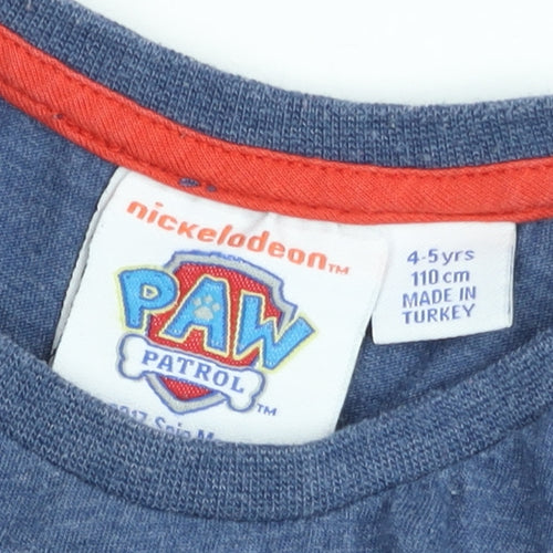 Nickelodeon PAW Patrol Boys Blue 4-5 Years Sequin Long Sleeve T-Shirt
