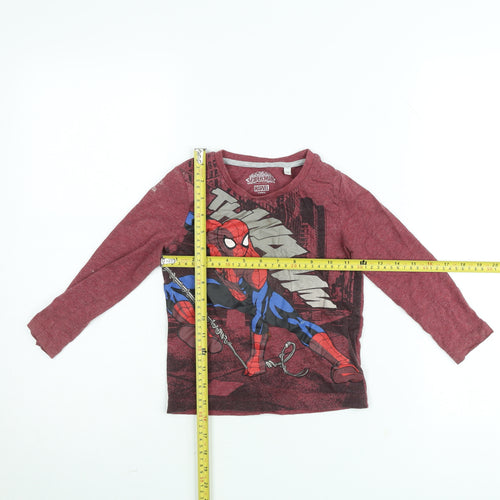 C&A Boys Red Marvel Spider-Man Long Sleeve T-Shirt 4-5 Years