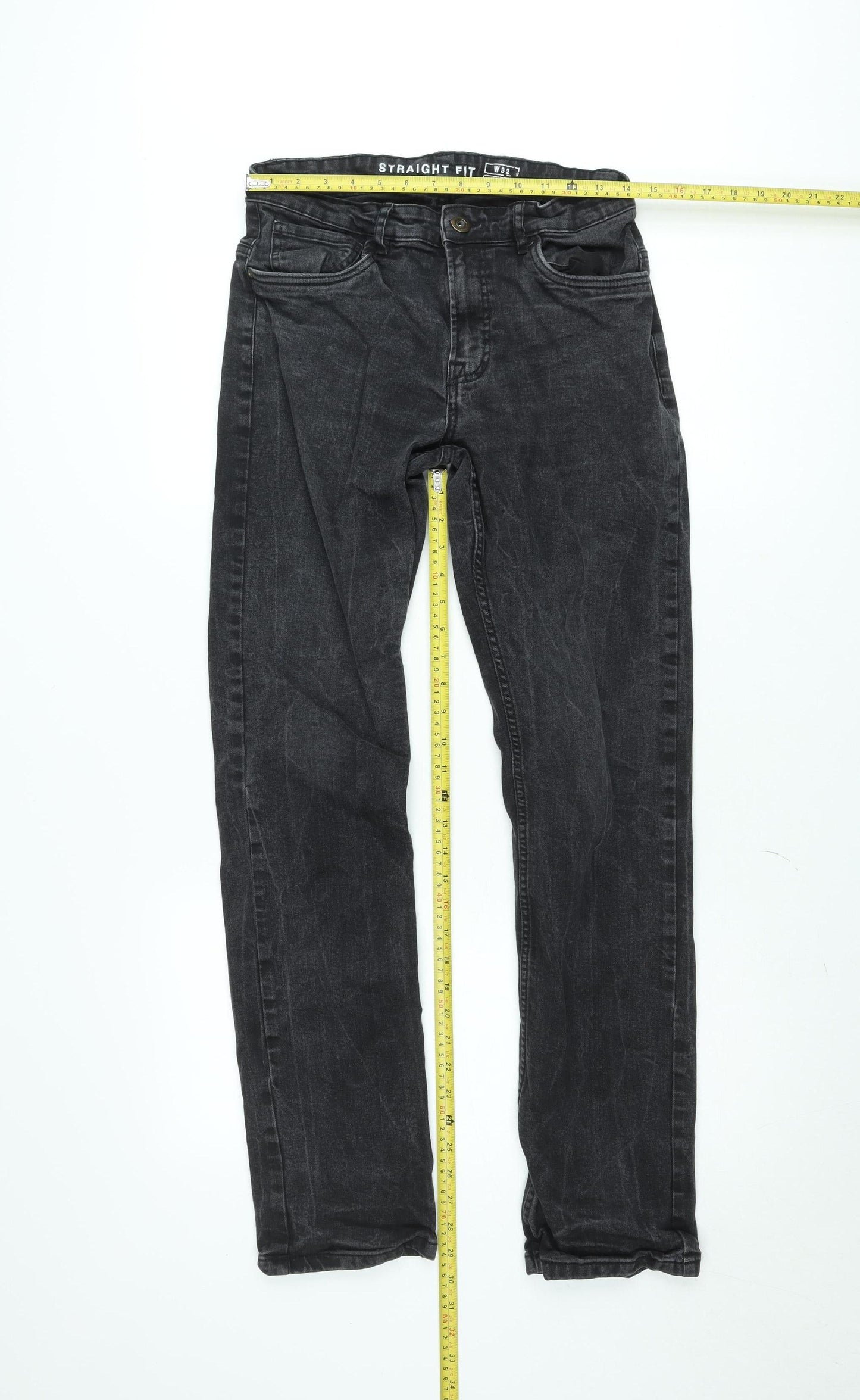 Dunnes Stores Men's Black Straight Fit Denim Jeans W32 L34