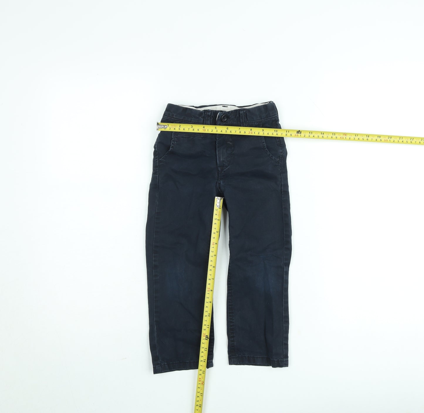 Gap Boys Blue Chino Trousers 4 Years Cotton Twill Adjustable Waist