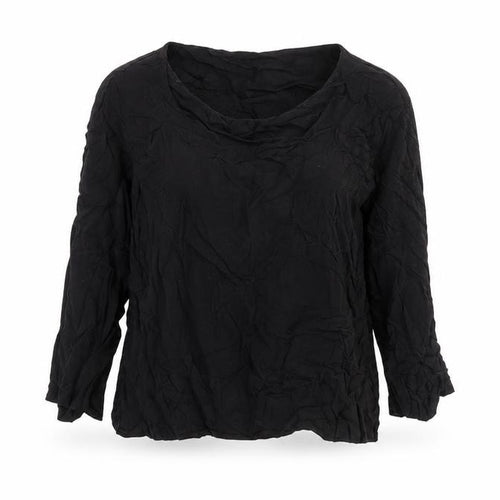 United Colors of Benetton Women’s Black Chiffon Long Sleeve Blouse M