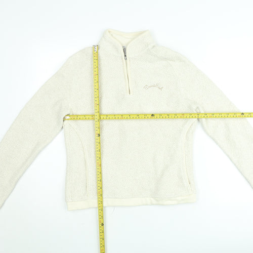 Weird Fish Women's Beige 1/4 Zip Fleece Sweatshirt Size S