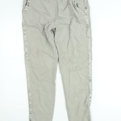 Studio Parisien Men’s Beige Jogger Trousers L Elastic Waist Cotton