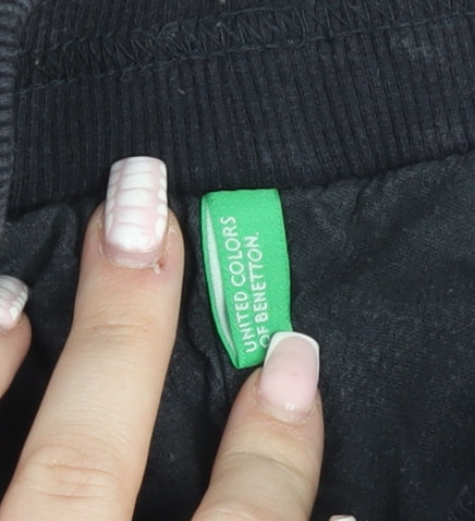 United Colors of Benetton Boys Blue Cargo Trousers Regular Fit Elastic Waist 6 Years