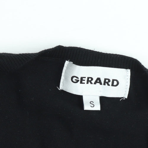 Gerard Womens Black Sequin Snowflake Pullover Jumper Size S