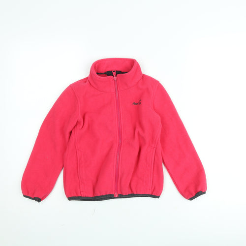 Peter Storm Girls Pink Fleece Full Zip Sweatshirt 5-6 Years Lightweight Outdoor