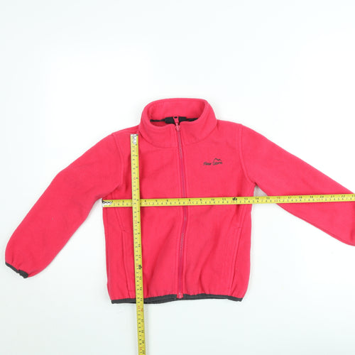 Peter Storm Girls Pink Fleece Full Zip Sweatshirt 5-6 Years Lightweight Outdoor